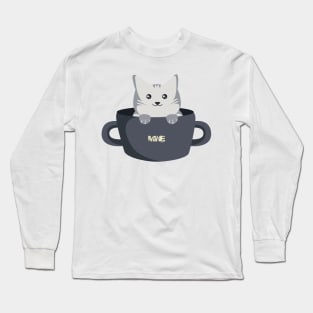 the cat says mine Long Sleeve T-Shirt